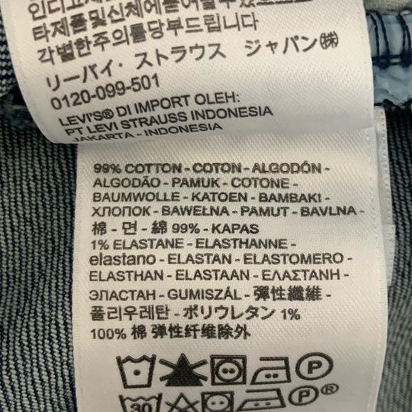 Levi’s Original Trucker Jacket Medium Blue Button Up Jean Jacket - Picture 7 of 9